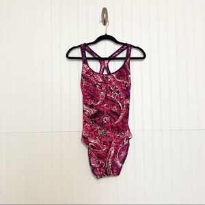 Speedo Size 10 Paisley One Piece Swimsuit